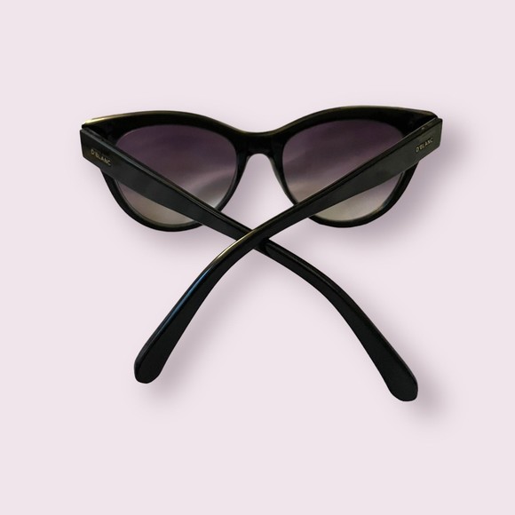 D'Blanc Felicity Black Crystal Gloss Grey Gradient Sunglasses - Picture 4 of 6